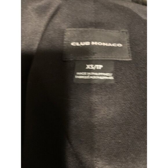 Club Monaco Womens Solid Vegan Faux Fur Vest Jacket Solid Black Xs - Picture 2 of 3